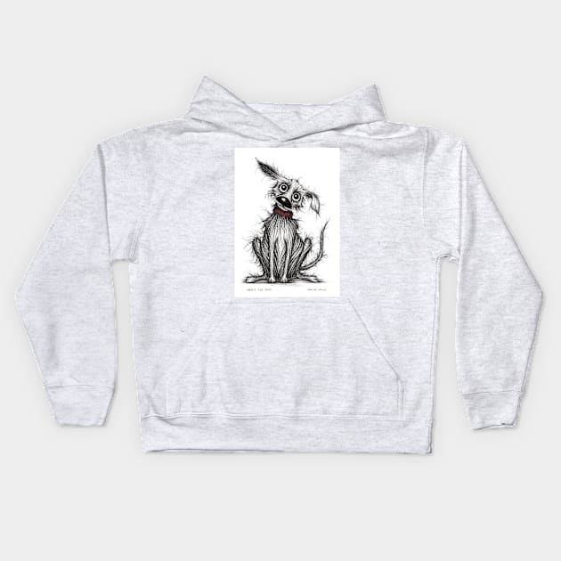 Nasty the dog Kids Hoodie by Keith Mills